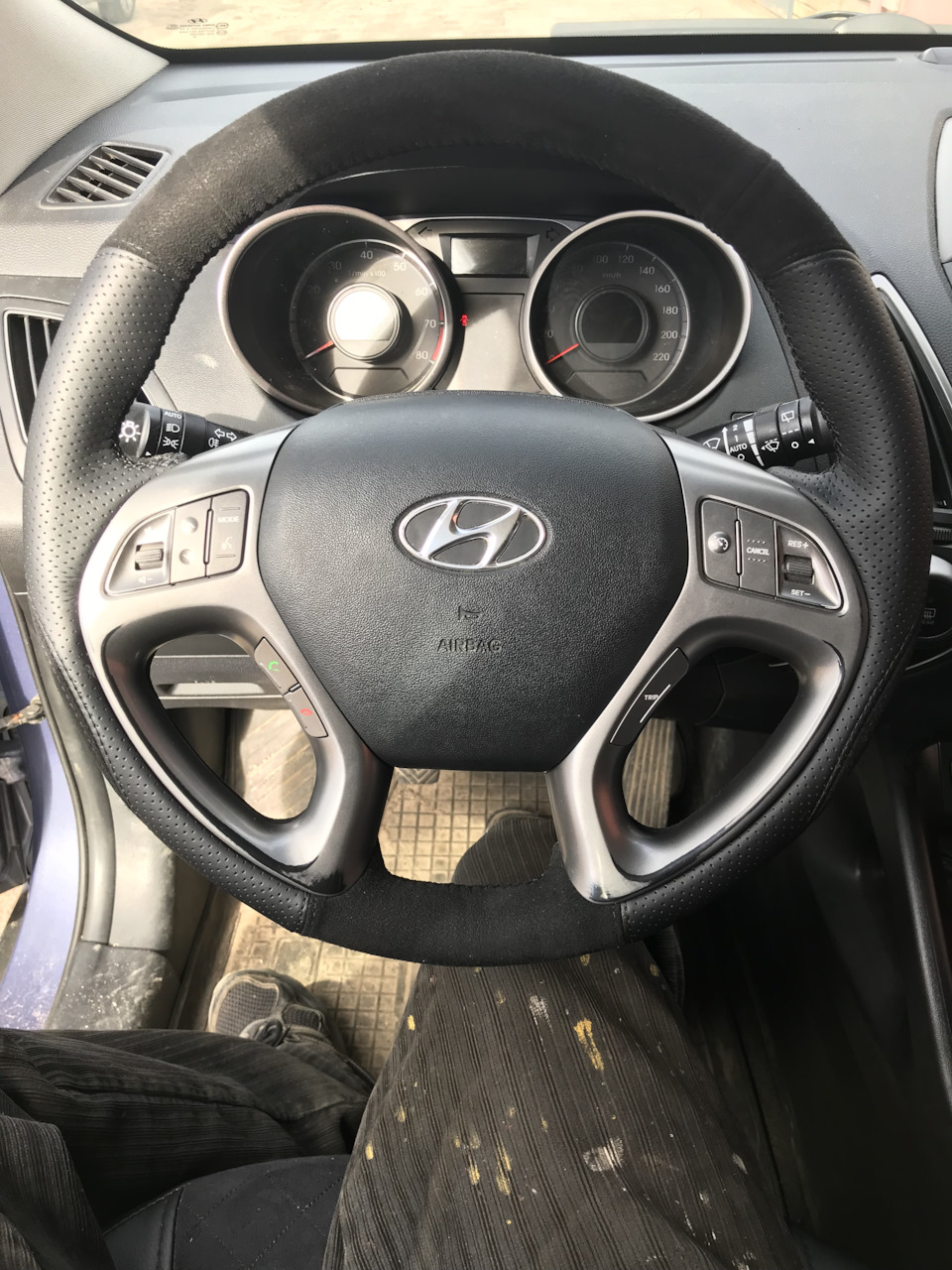 Перетяжка руля — Hyundai ix35, 2 л, 2014 года | своими руками | DRIVE2