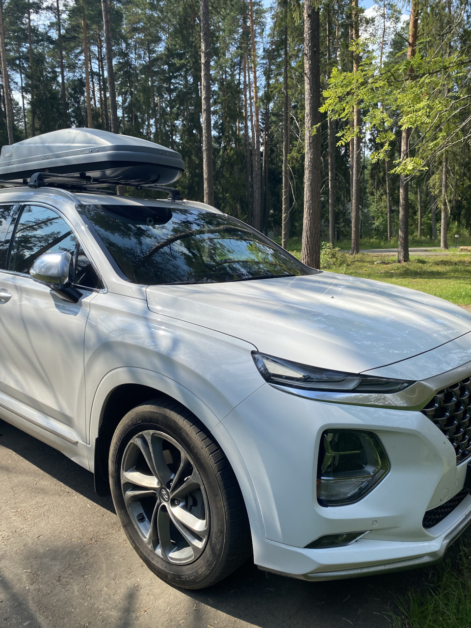 34000 км Сравнение с Форд Куга — Hyundai Santa Fe (4G), 2 л, 2019 года ...