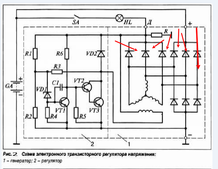 Регулятор напряжения генератора своими руками схема