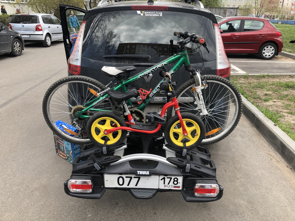 Перевозка велосипедов с комфортом — Renault Grand Scenic III, 1,5 л ...