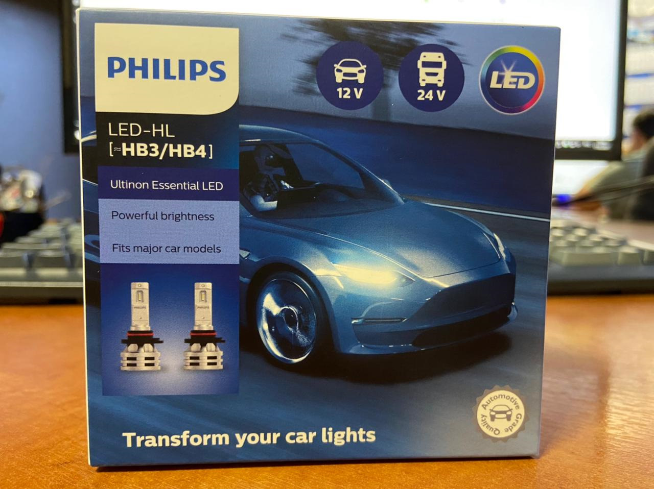 Лампы LED-HL HB3/HB4 PHILIPS (Ultinon Essential LED) — KIA Rio (4G), 1,6 л,  2018 года | электроника | DRIVE2