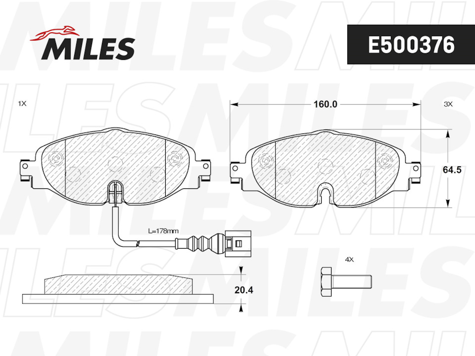 Тормозная Система — Колодки Передние MILES Ceramic E5 — 249000 км ...