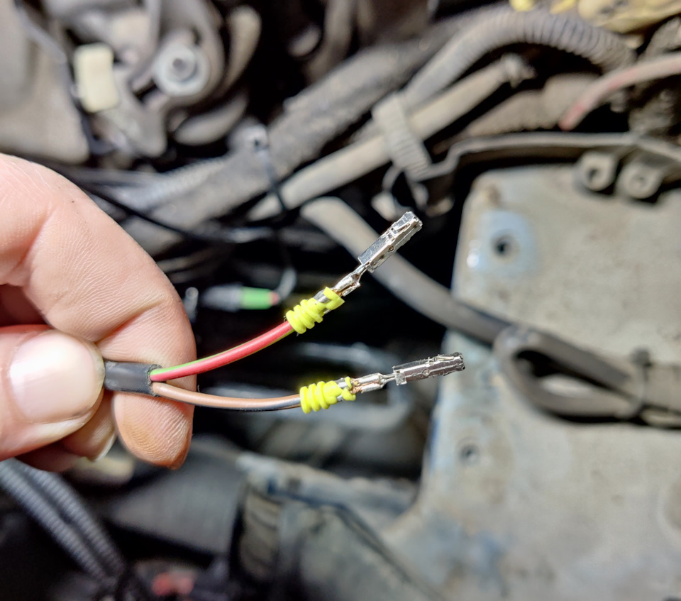 Старый разьем варварски отрезал. Обжал новые пины и вставил в новый разьем. — Skoda Octavia Combi A4 Mk1