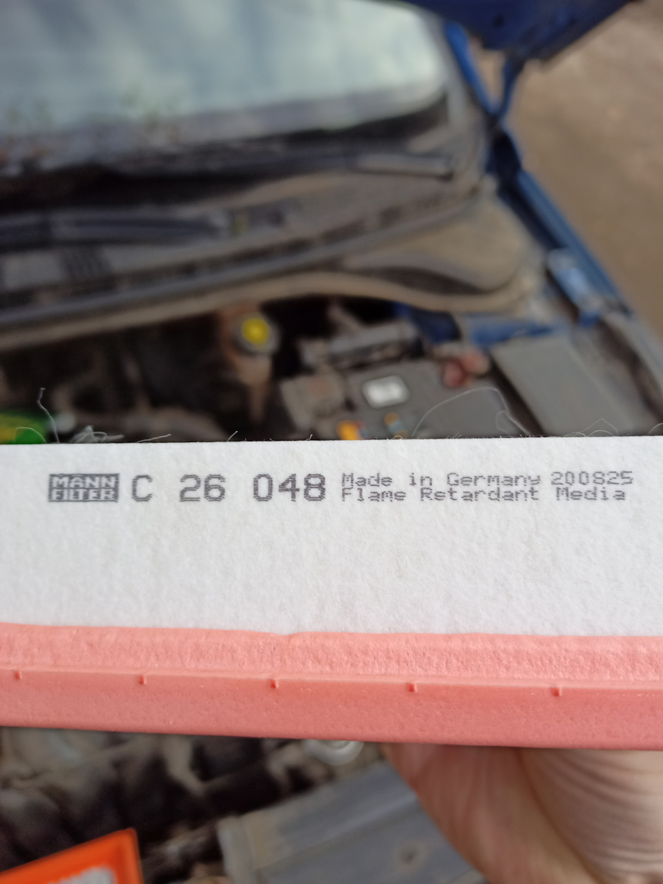 "Кучерявый" воздушный фильтр Манн. — Hyundai Solaris (2G), 1,6 л, 2018 ...