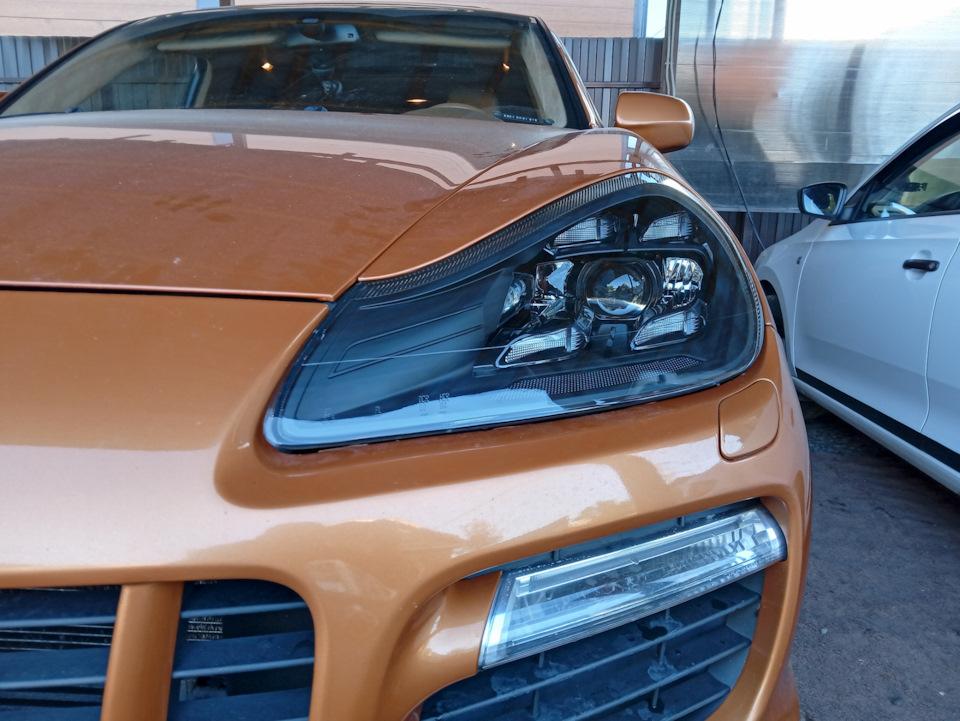 Установил новые фары — Porsche Cayenne (1G) 955/957, 4,8 л, 2008 года ...