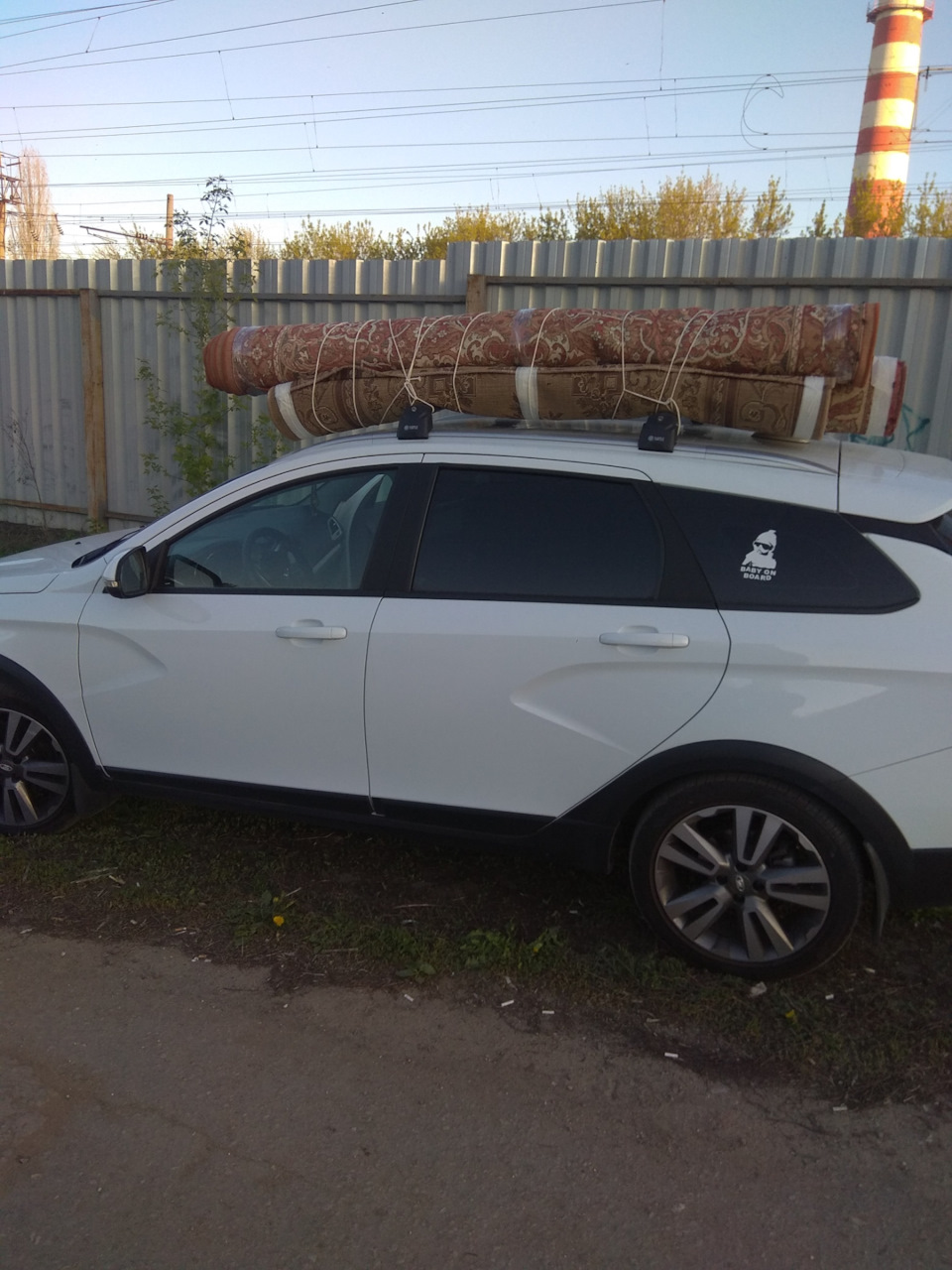 Крепление грузов на багажнике! Нужен совет — Lada Vesta SW Cross, 1,8 л,  2019 года | аксессуары | DRIVE2