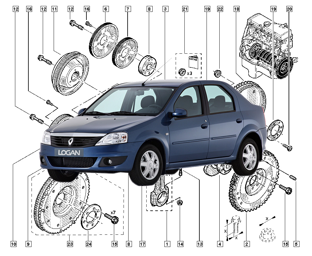 Ремонт двигателя автомобиля Renault Logan | LS0G, LS12, LS0H, LS1Y |  2004-2016 | 1 поколение — СевРес на DRIVE2