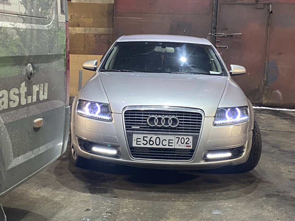 Фары установлены этап 1 — Audi A6 (C6), 3 л, 2004 года | тюнинг | DRIVE2