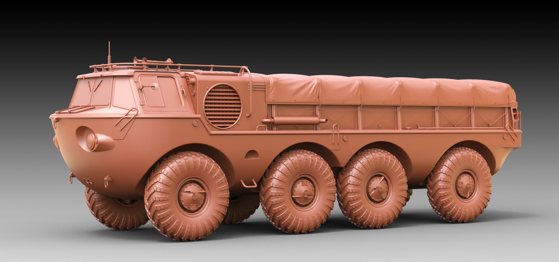 3д модель ЗИЛ-135 Б_Clay render. — «Фотосессии» на DRIVE2