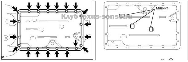 Порядок затяжки болтов поддона акпп прадо 150 Замена масла АКПП - Lexus GS (L10), 2,5 л, 2013 года своими руками DRIVE2