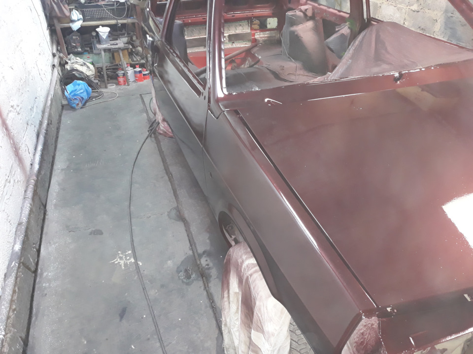 Покраска кузова цвет портвейн — Lada 21083, 1,5 л, 1986 года | кузовной ...
