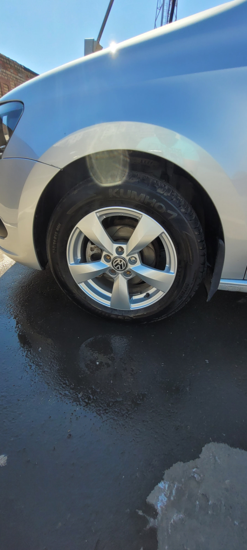 Новые колёса K&K + Kumho 195*60*15 — Volkswagen Polo Sedan, 1,6 л, 2013 ...