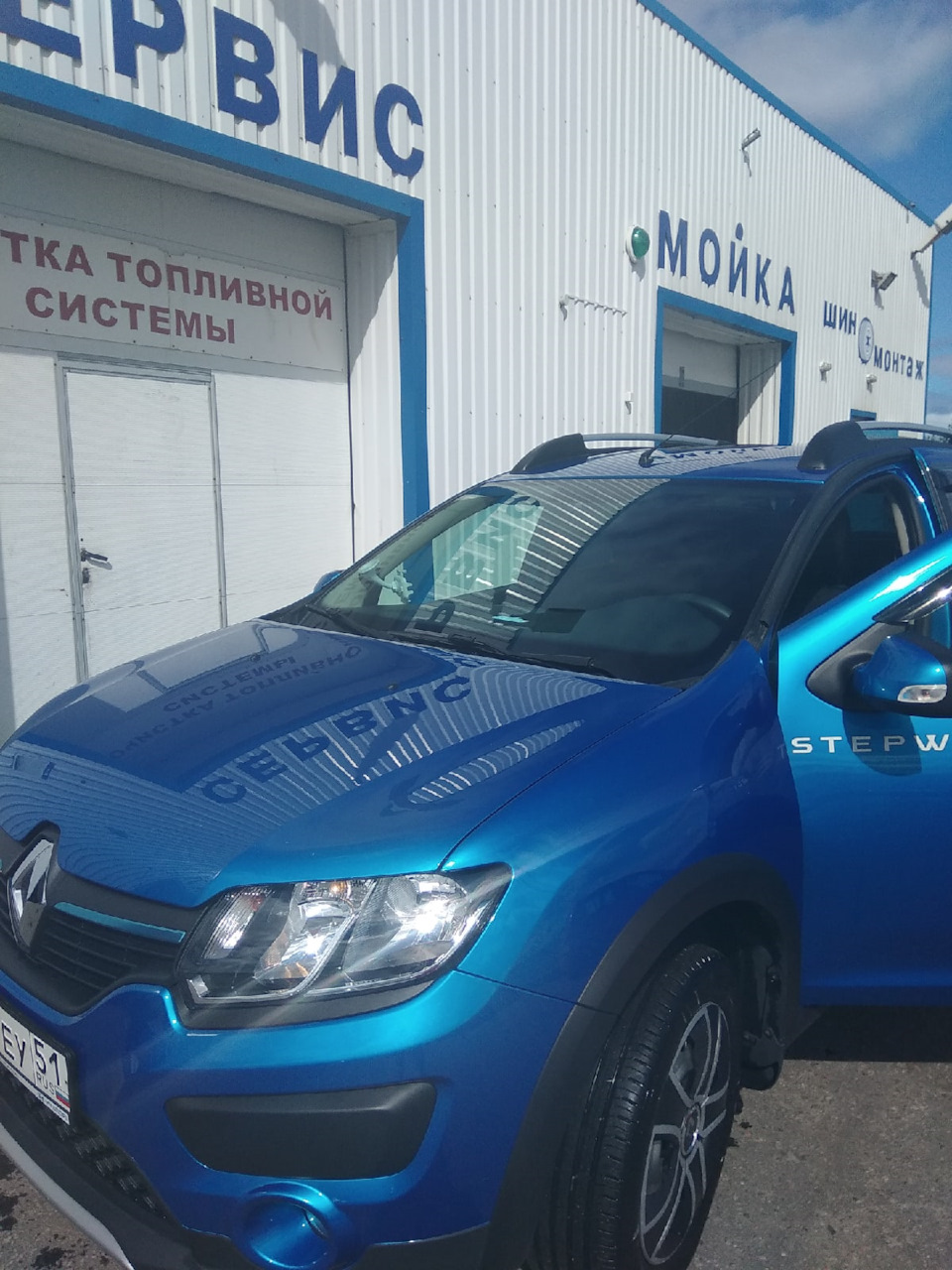 Долой ! Птичьи какахи и дорожную пыль ! — Renault Sandero Stepway (2G), 1,6  л, 2017 года | мойка | DRIVE2