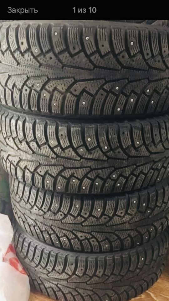 Шины зимние шипованные Nokian 205/55 R16. Б/у | 9 000 ₽ в городе ...