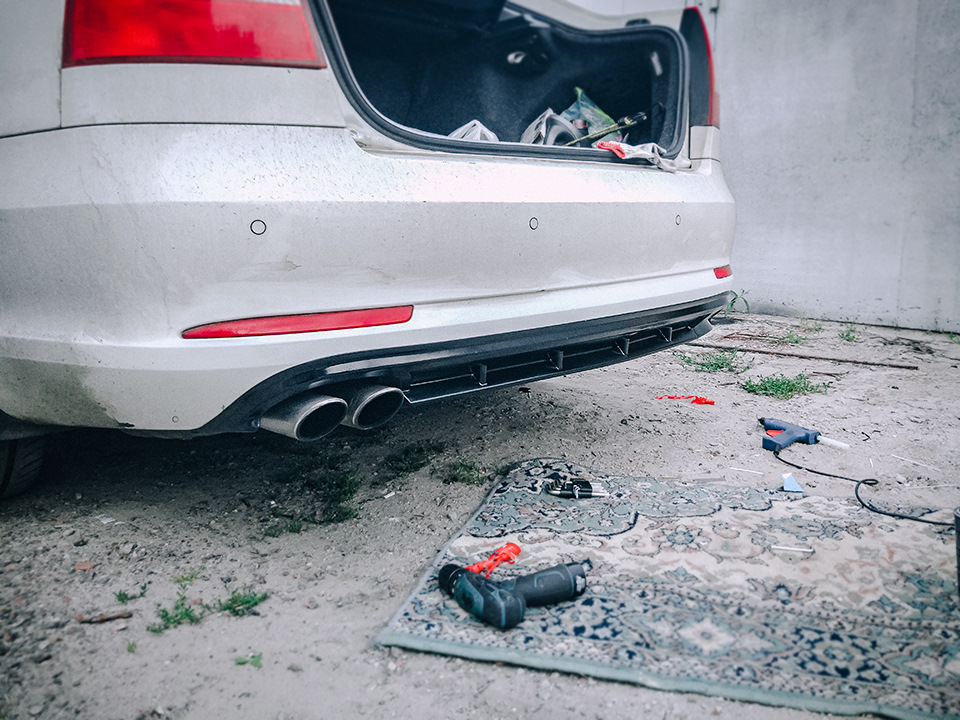 Диффузор заднего бампера Autostyl Janko — Skoda Octavia A5 Mk2, 1,8 л ...