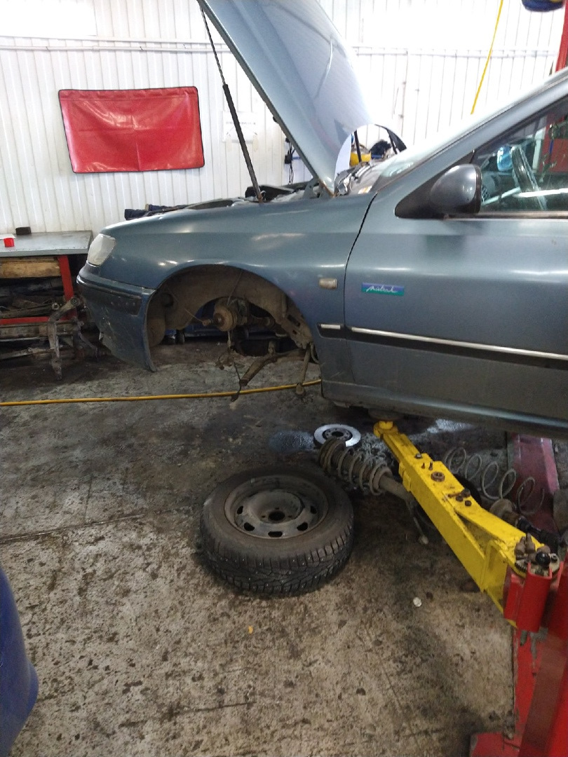 Замена поворотного кулака и внешнего пыльника шруса. Зимняя резина ...