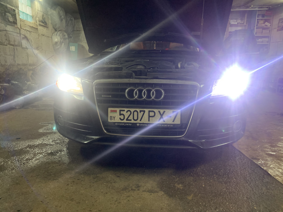 Замена ламп на Led головного света — Audi A4 (B8), 2 л, 2011 года ...