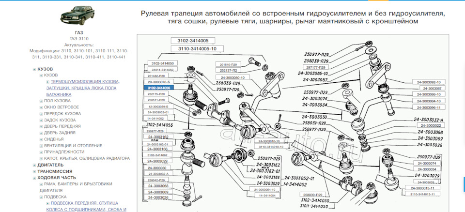 Замена подвески 24 на 31105. Мат часть, рулевая трапеция. — ГАЗ 2411, 2 ...