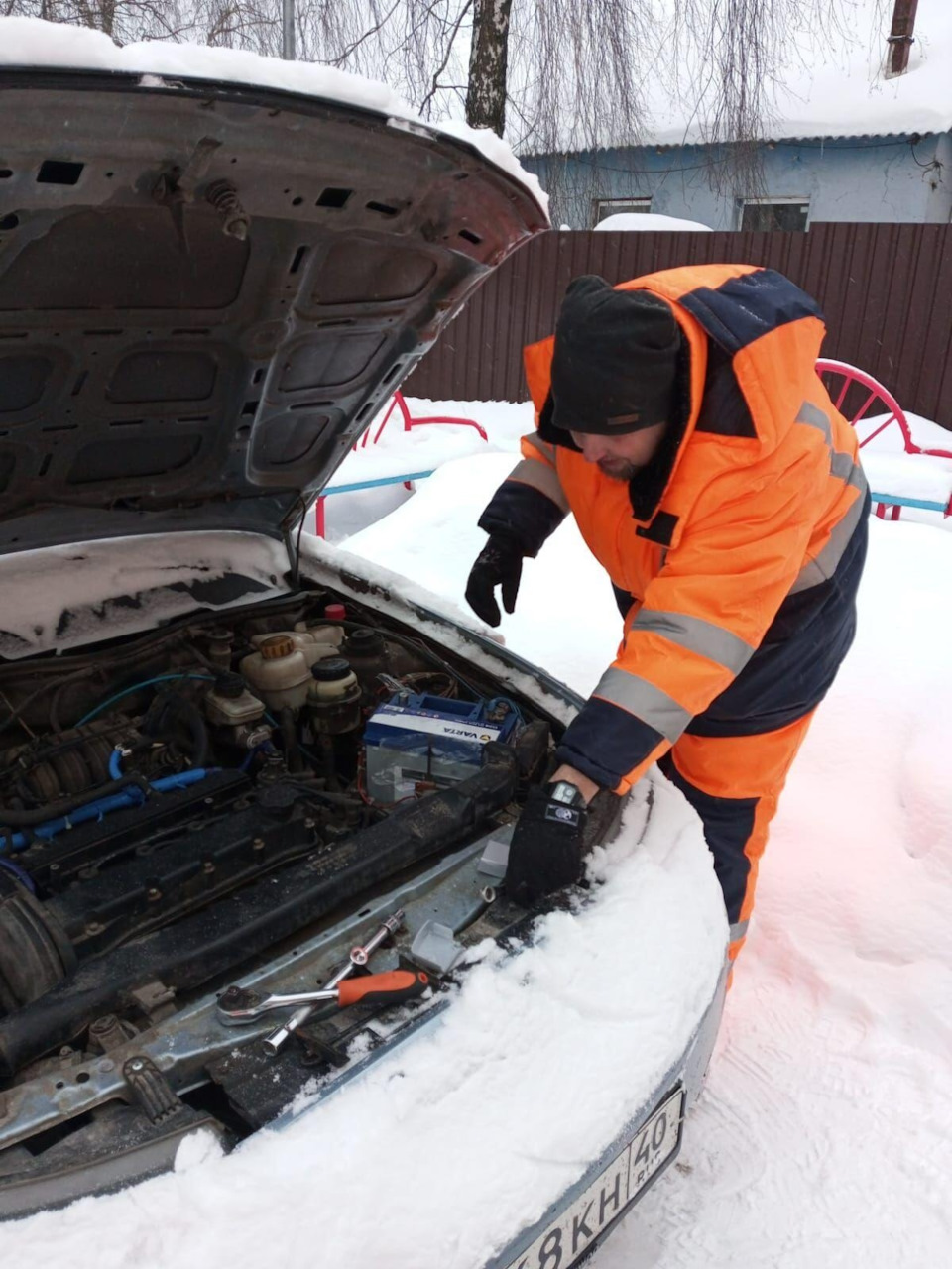 Аккумулятор "Varta" 60а/ч обратный. — Daewoo Nexia (N150), 1,6 л, 2012 ...