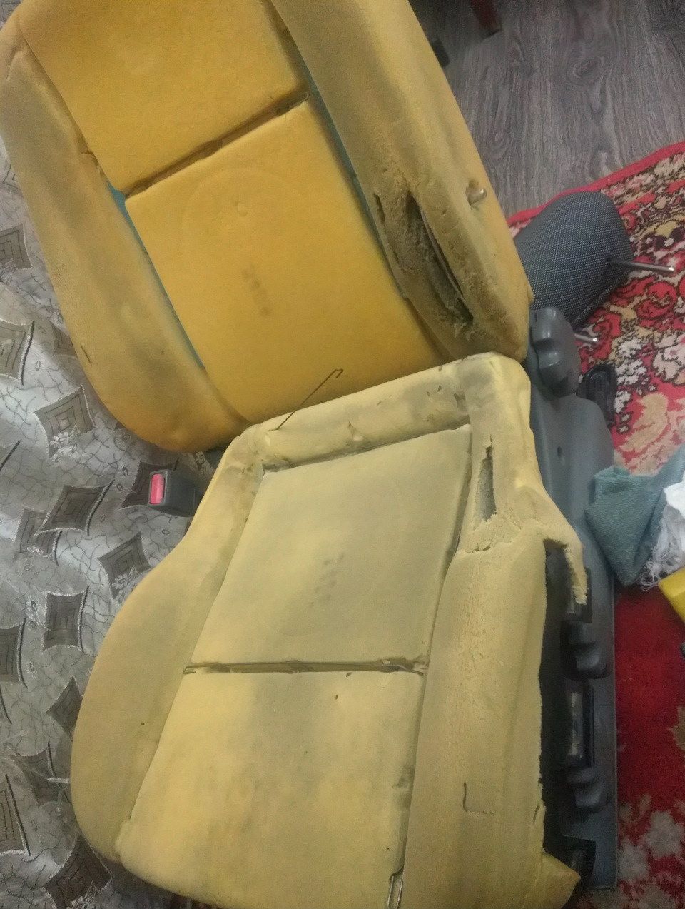 Снятие и стирка заводской обшивки передних сидений — Chevrolet Lacetti ...