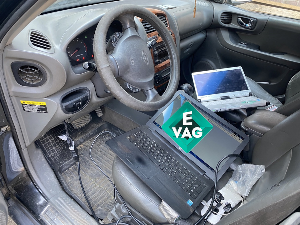HYUNDAI Santa Fe Classic 2.7 "2002. Удаление катализатора, прошивка ...