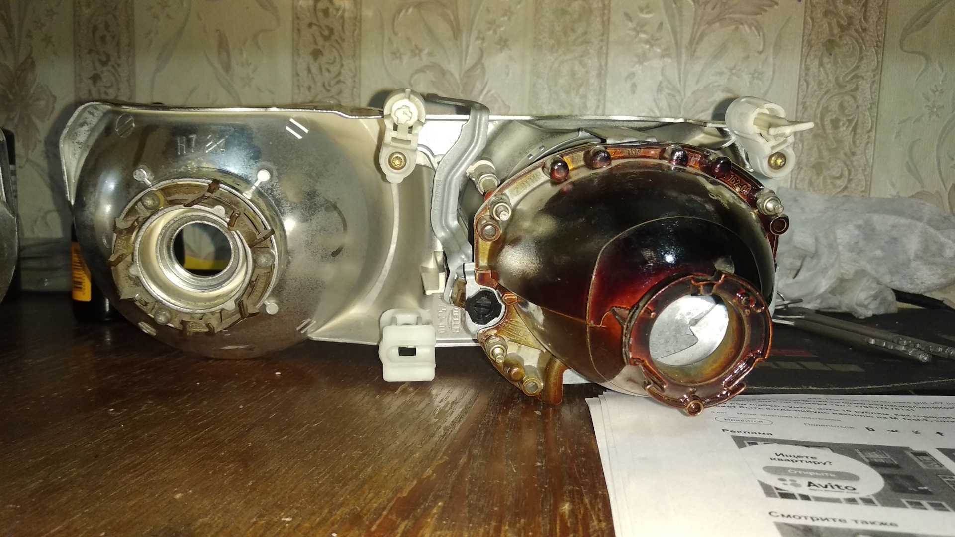 #1 Фары не светят! Разборка рест фары BMW E39 - BMW 5 series (E39), 2,2 л, 2001 