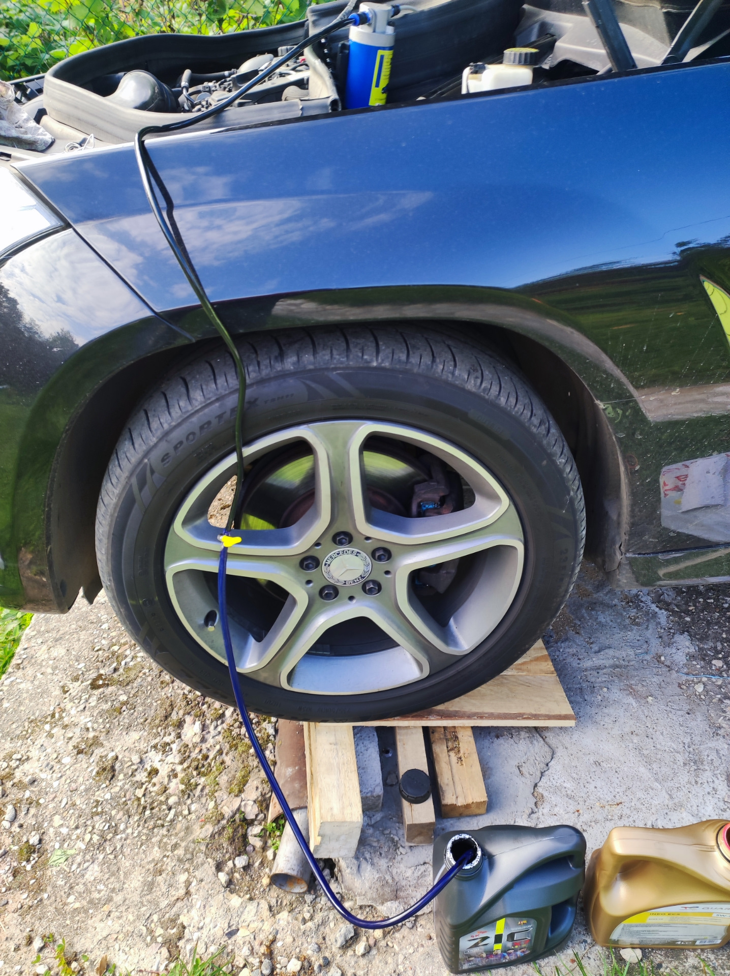 Замена масла через щуп — Mercedes-Benz GLK-Class (X204), 2,1 л, 2013 ...