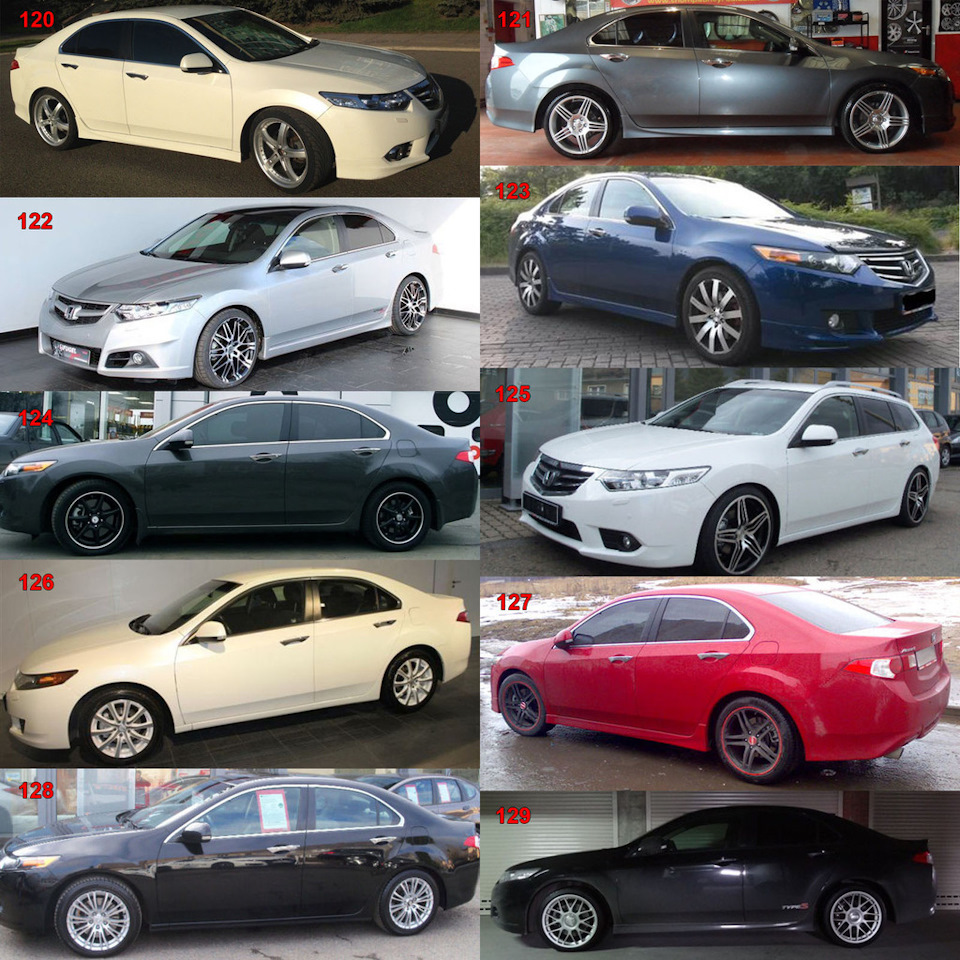 Варианты дисков на 8 аккорд — Honda Accord (8G), 2,4 л, 2011 года ...