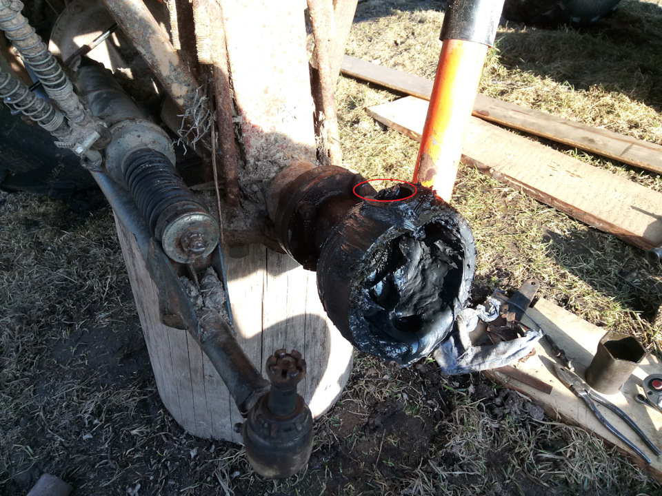 замена шкворней — УАЗ 3909, 2,4 л, 1998 года | своими руками | DRIVE2