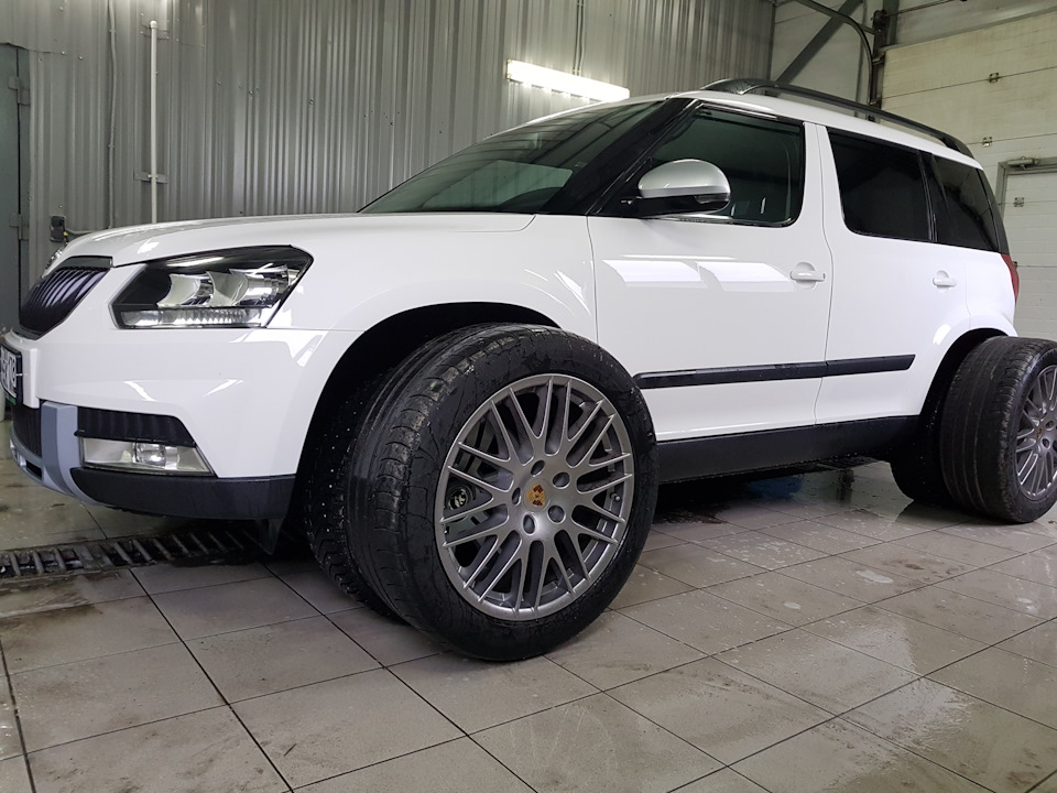 Примерим ка мы колёса от Porsche =))) — Skoda Yeti, 1,6 л, 2014 года ...