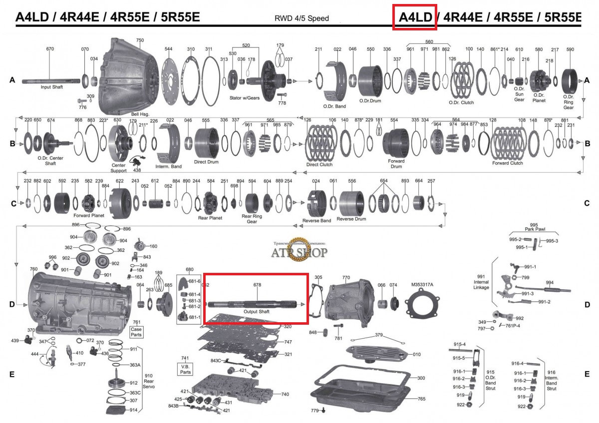 Трансмиссия форд эксплорер 5 схема