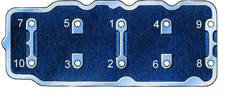 Схема головки блока цилиндров москвич 412