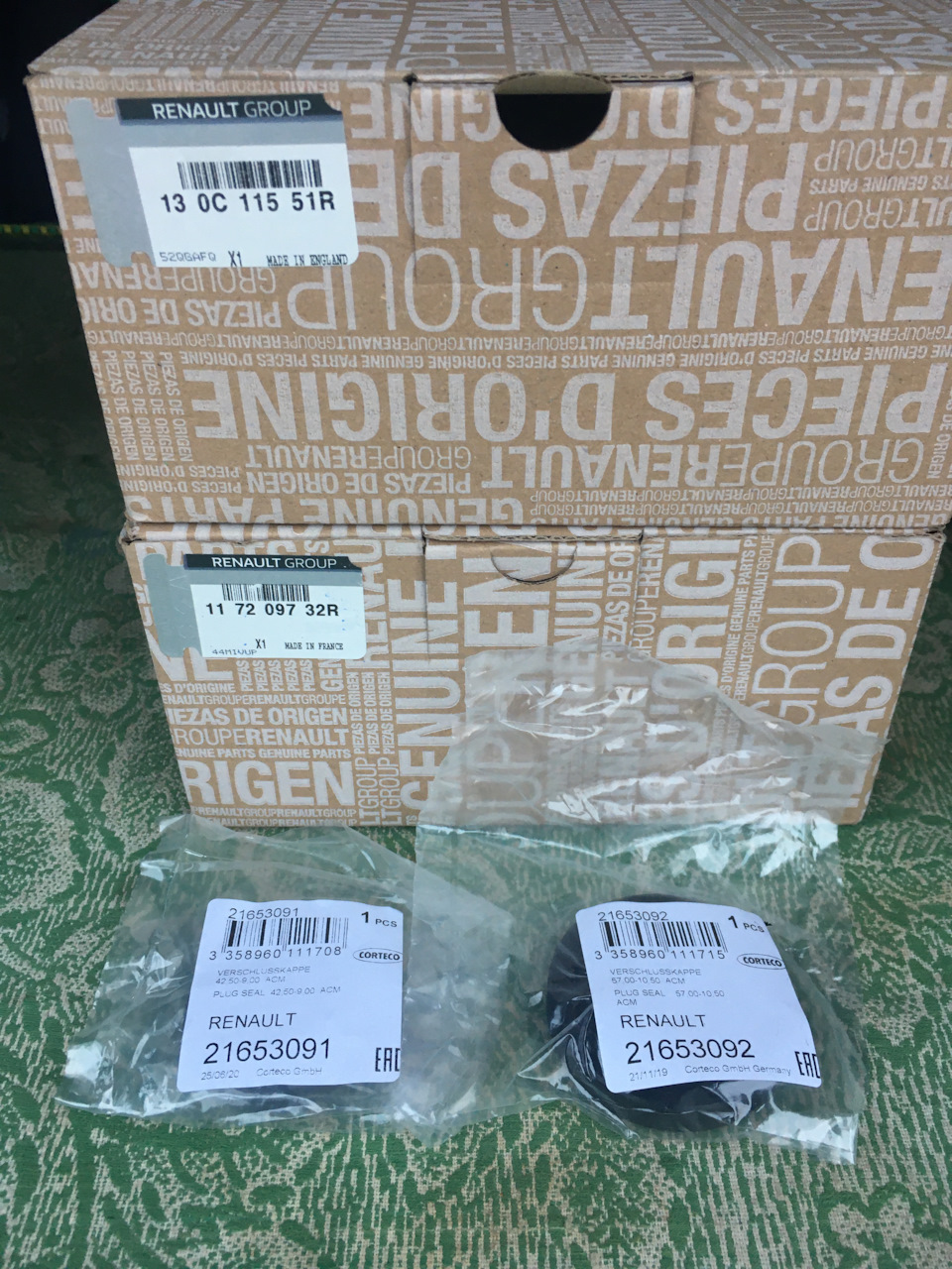 117209732R Ремень приводной поликлиновой 7PK1795 генератора комплект OE ...