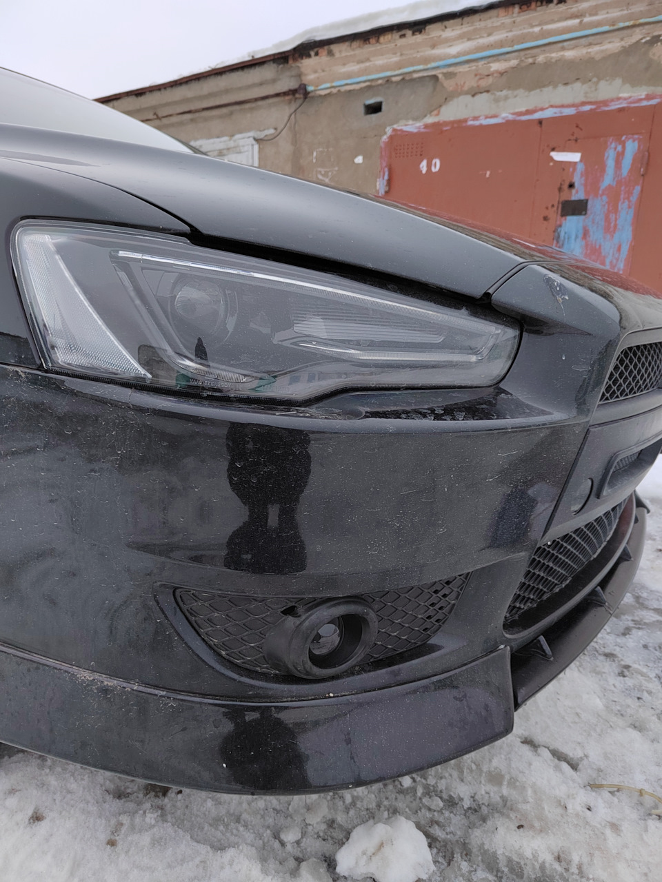 Линзованные led птф в дорест Лансер Х — Mitsubishi Lancer X, 2,4 л ...