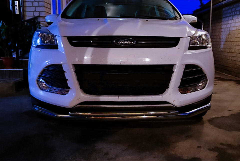 Защита переднего бампера форд Куга 2 — Ford Kuga (2G), 2,5 л, 2016 года ...
