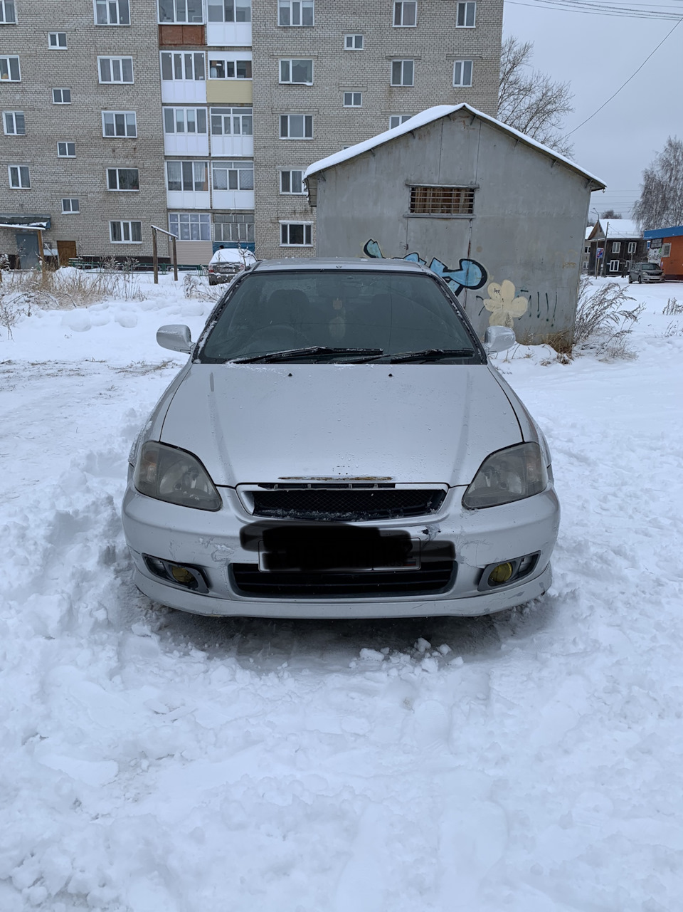 Цивик уехал на кузовные работы 🙌 — Honda Civic (6G), 1,5 л, 2000 года |  кузовной ремонт | DRIVE2