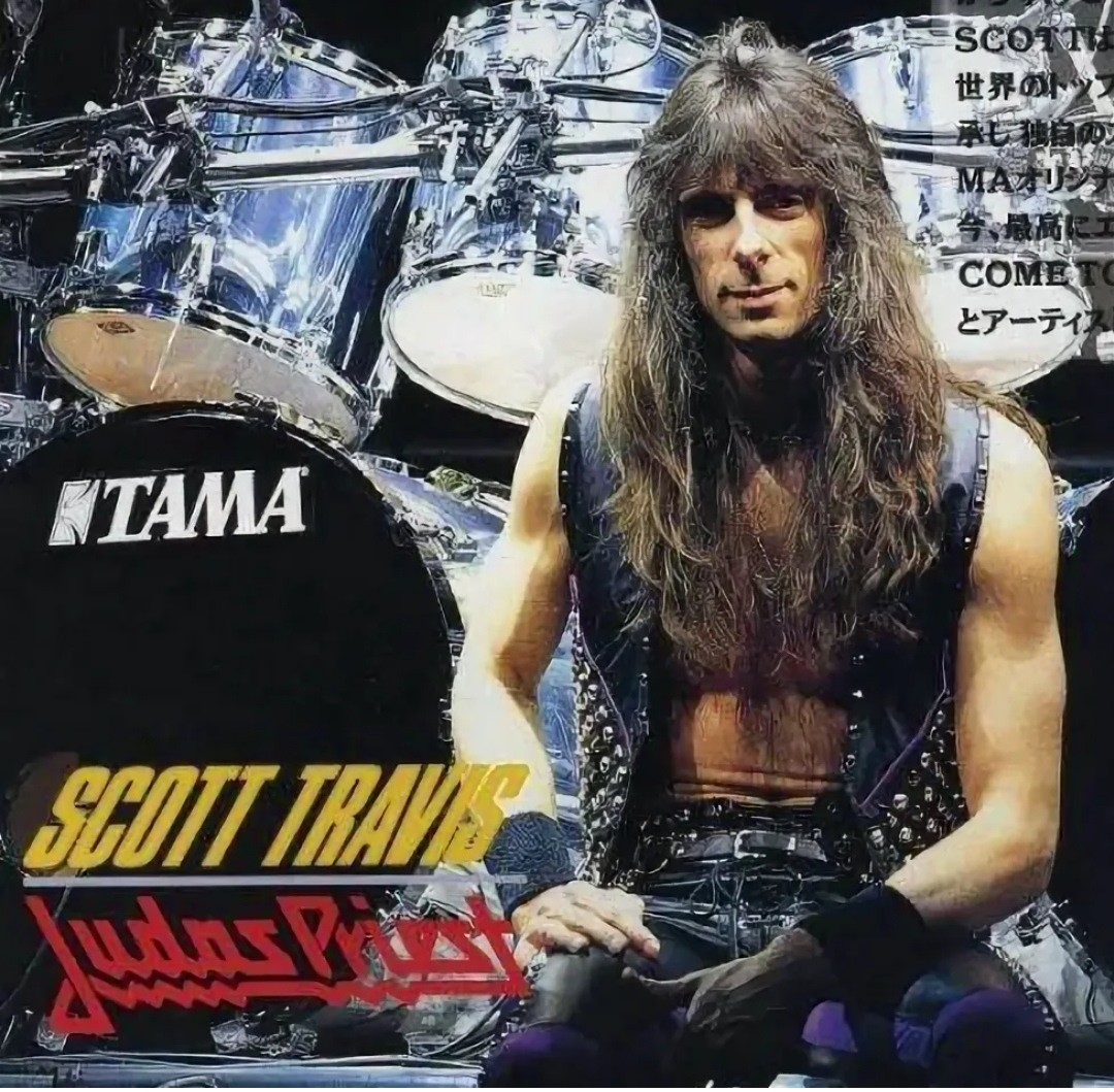 Scott hsr. Трэвис Скотт Ударник. Скотт Трэвис Judas Priest. Judas Priest барабанщик. Judas Priest 2023.