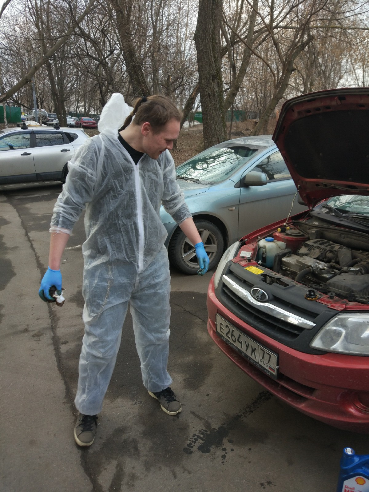 Замена масла, чистка дроссельной заслонки — Lada Гранта, 1,6 л, 2013 ...