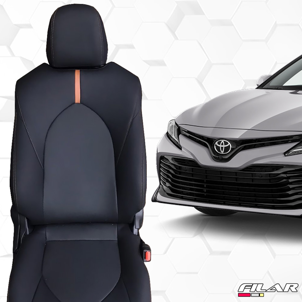 Toyota Camry 70 — Оригинальные авточехлы из экокожи Наппа — FILAR на DRIVE2