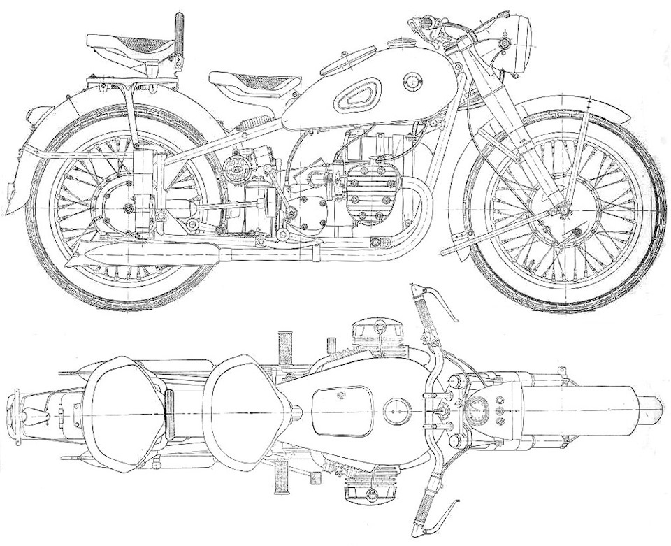 Чертежи рамы м72