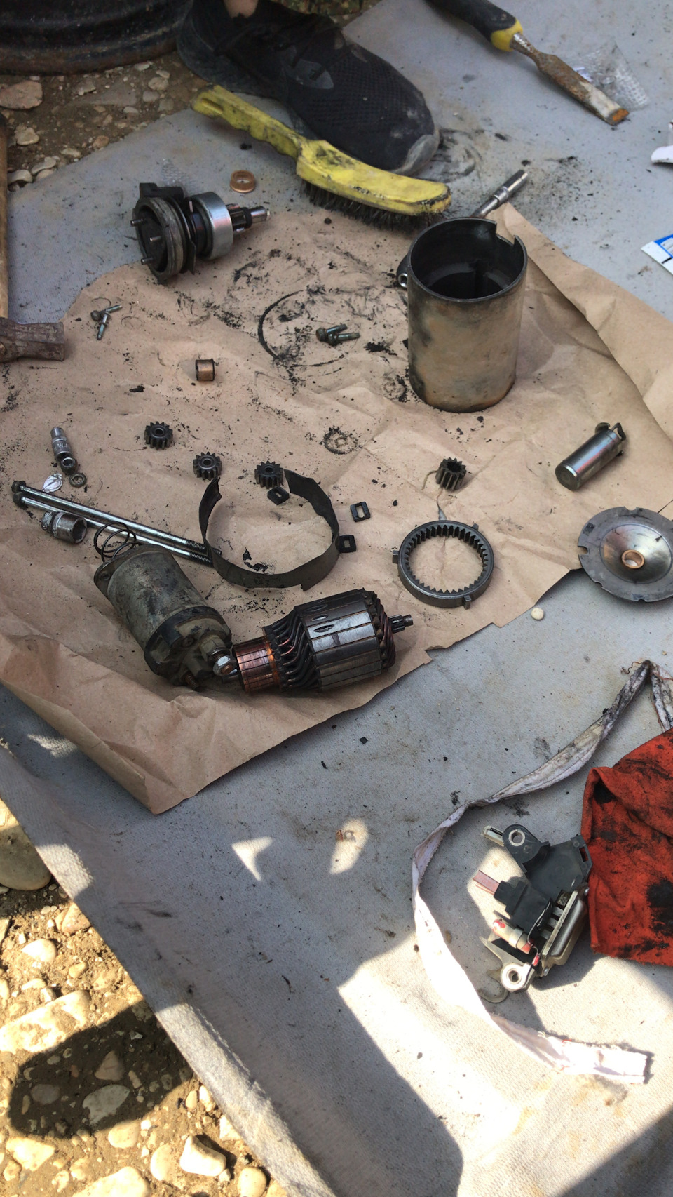 Ревизия стартера и переобувка… — Lada Калина Спорт, 1,6 л, 2013 года ...