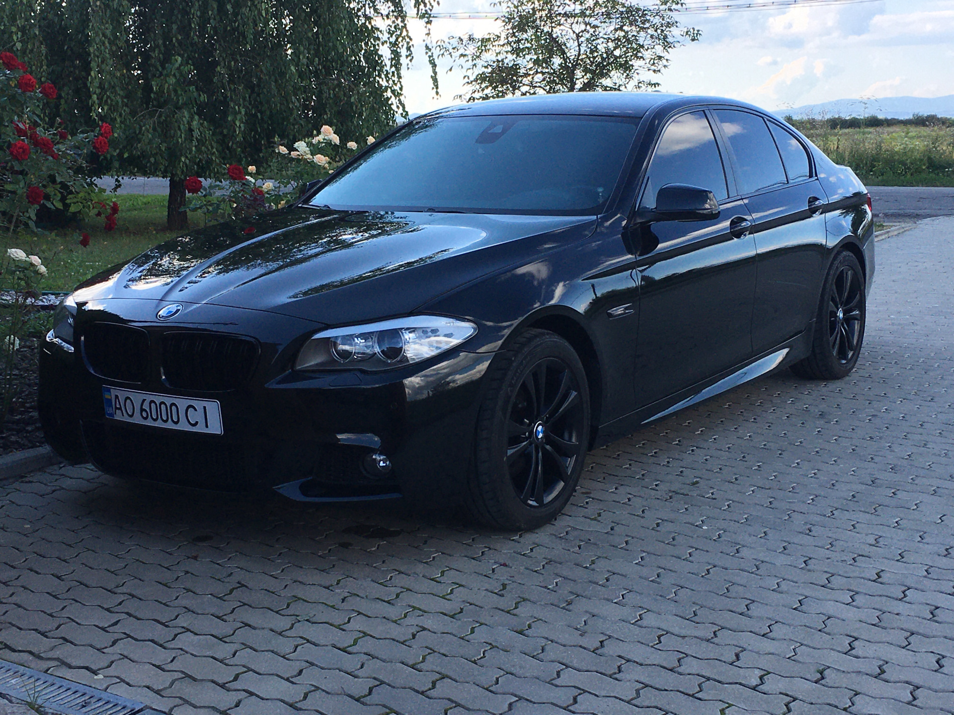 Черная на черных — BMW 5 series (F10), 2 л, 2013 года | колёсные диски |  DRIVE2