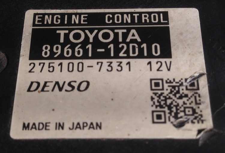 Двигатель 1z маркировка эбу TOYOTA Corolla FIELDER ZRE142G, Engine 2ZR-FE, ECU Denso 89661-12D10 - отключени