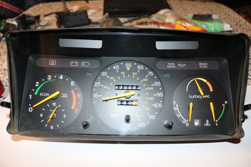 Американская панель приборов для 900 turbo APC. — Saab 900, 2 л., 1983 ...