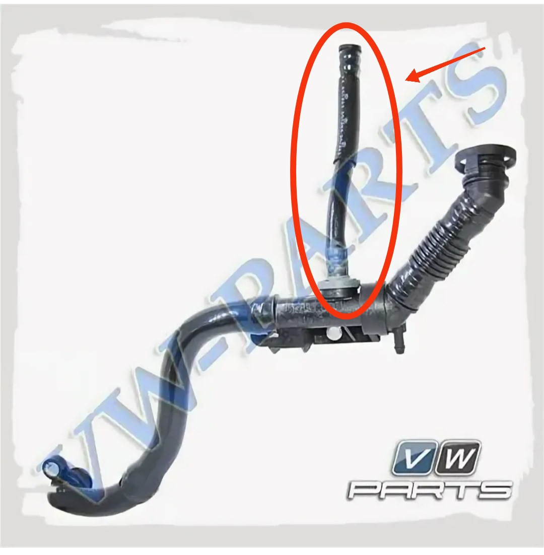 Шланг картерных газов — Volkswagen Tiguan (1G), 1,4 л, 2012 года ...