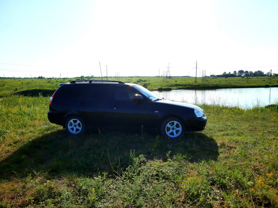 На природу пруд Кавказ — Lada Приора универсал, 1,6 л, 2011 года ...