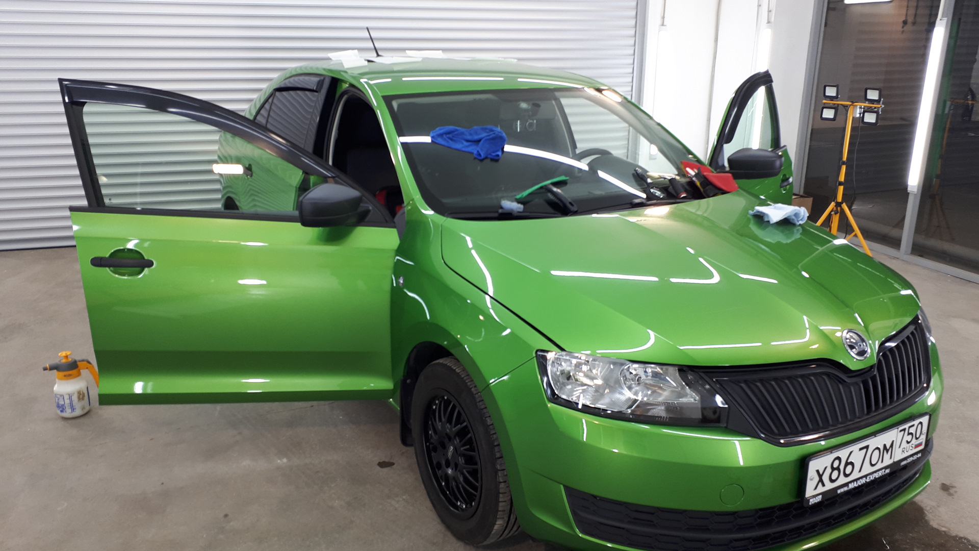 Skoda Rapid зеленая