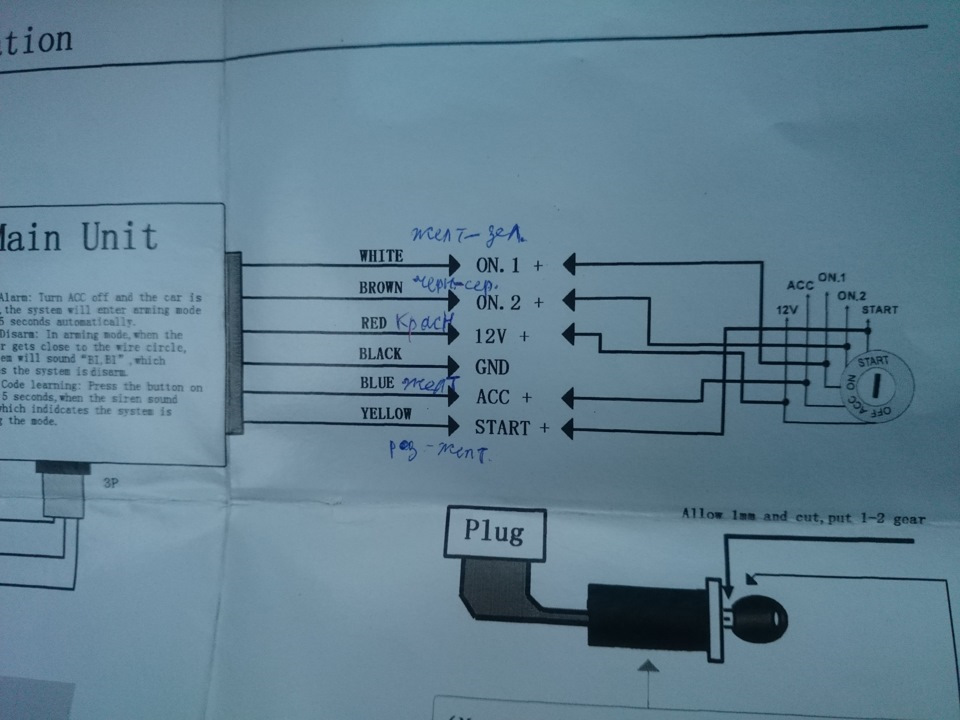 Smart start system схема подключения на русском языке