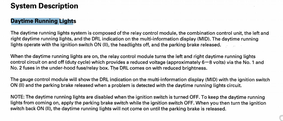 Как обмануть Acura MDX DRL — Acura MDX (2G), 3,7 л, 2008 года | своими ...