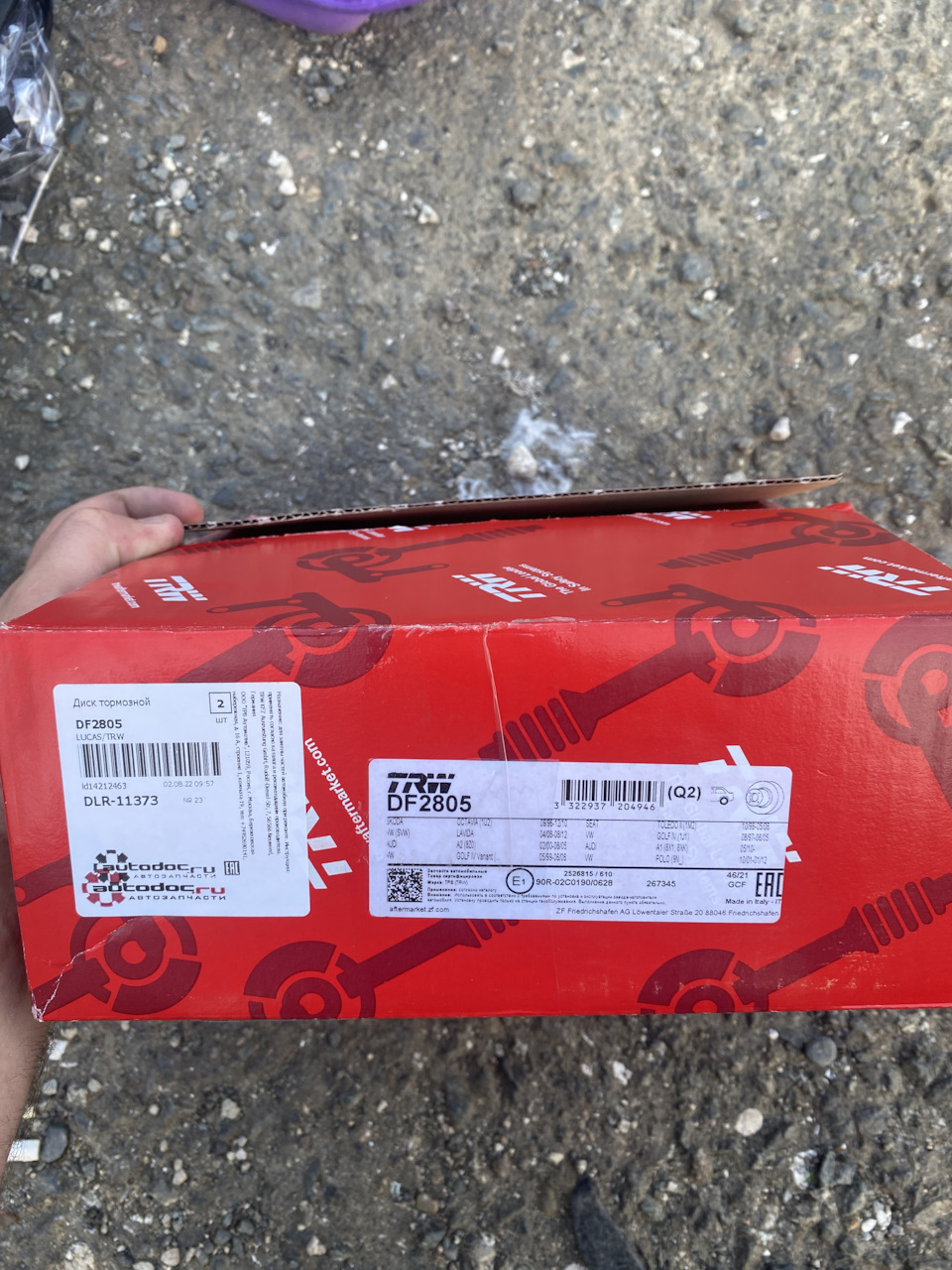 Замена задних тормозных дисков на TRW — Volkswagen Polo Sedan GT, 1,4 л ...